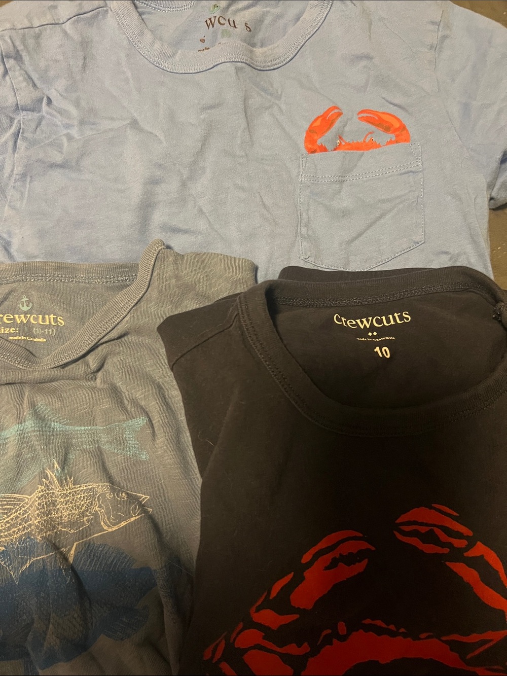 3 boys Crewcuts size 10 shirts